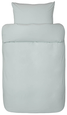 Blåt sengetøj - 140x220 cm - Frøya himmelblå sengesæt - 100% stenvasket økologisk bomuld - Høie sengetøj